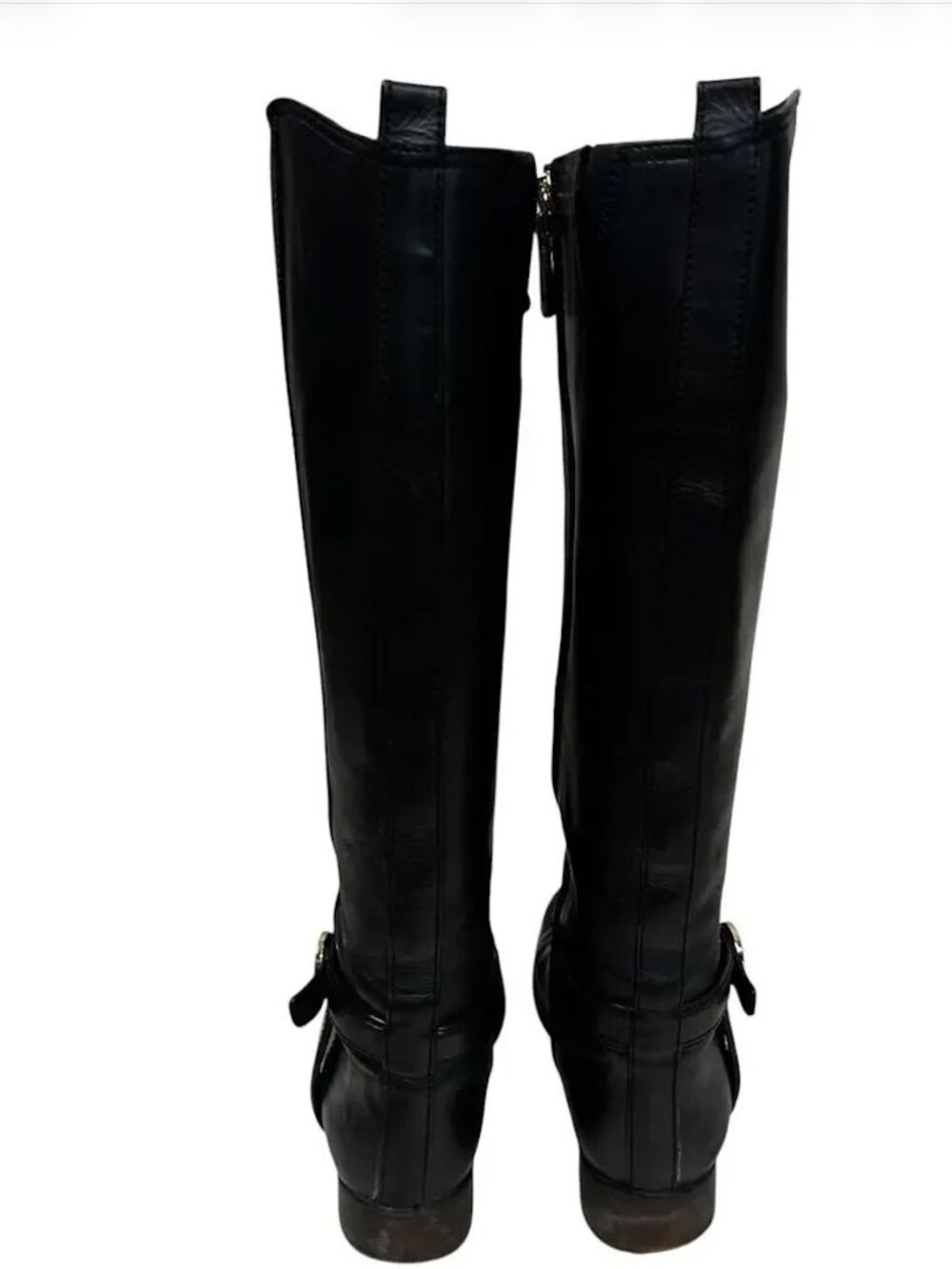 Tory Burch Black Leather Bristol Knee High Riding Boots 7 - Picture 5 of 6